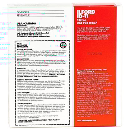 Best image for ILFORD ID11 DEVELOPER 1L (POWDER)