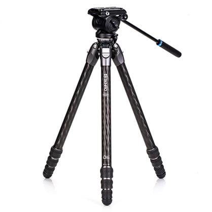 Benro Tortoise Carbon Fiber 3 Series Tripod System with S4Pro Video Head