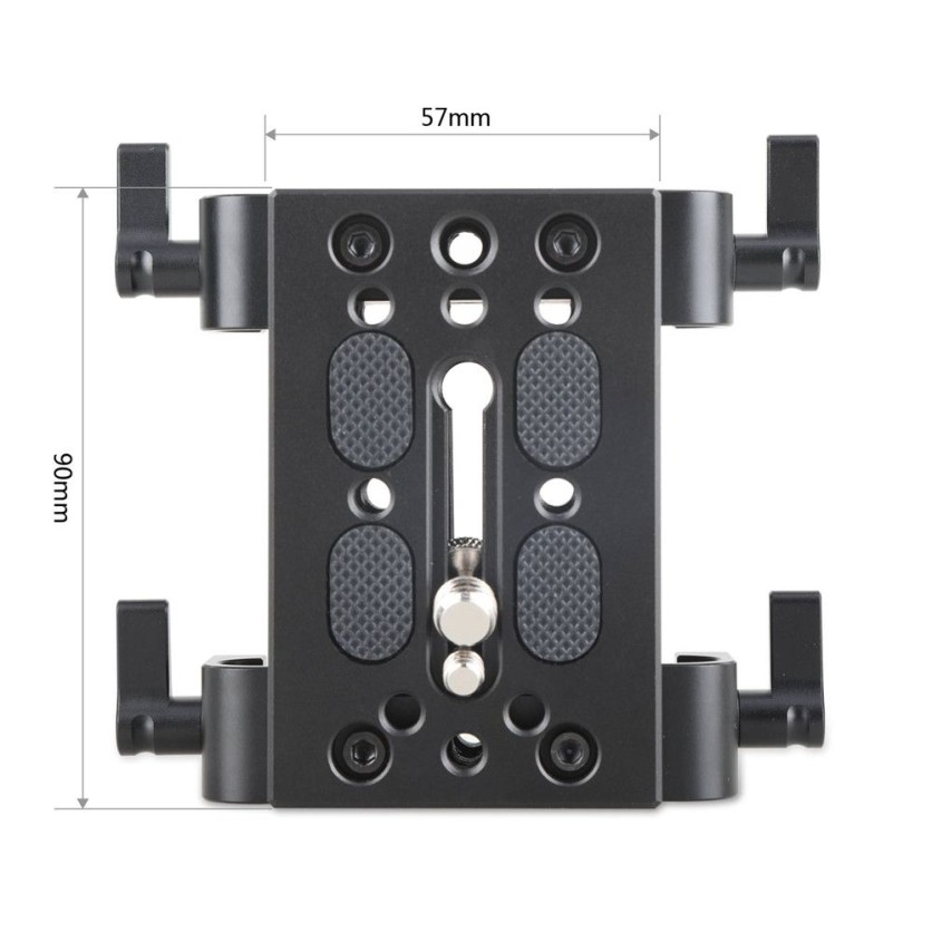 1017282_A.jpg - SmallRig Baseplate with Dual 15mm Rod Clamp - Thumbnail 1