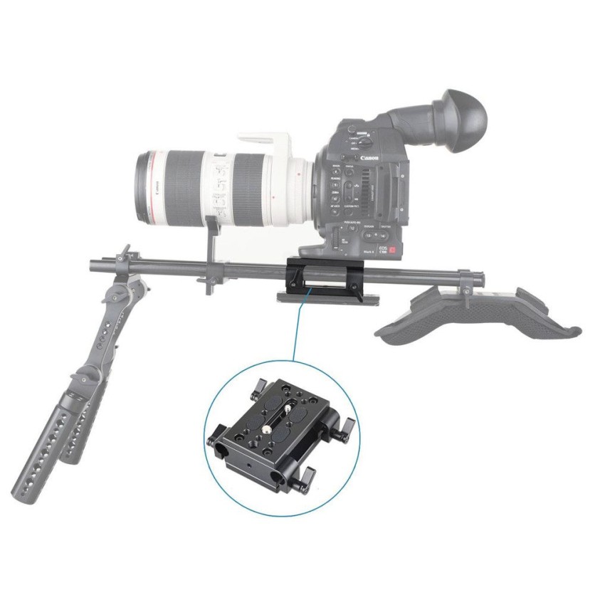 1017282_C.jpg - SmallRig Baseplate with Dual 15mm Rod Clamp - Image 3