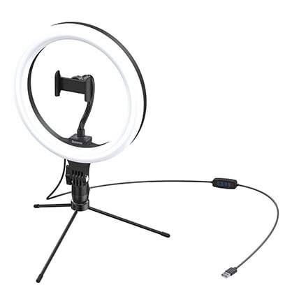 Baseus Livestream holder-table Ring Light 10" with Phone Holder