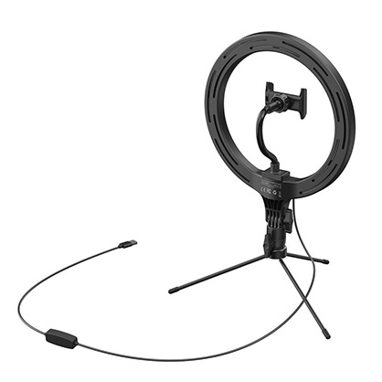 1018852_A.jpg - Baseus Livestream holder-table Ring Light 10" with Phone Holder - Image 1