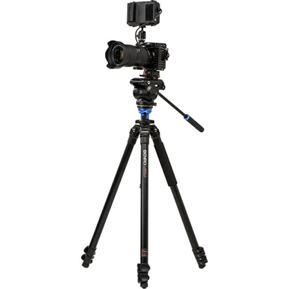 1019102_E.jpg - Benro A2573F Aluminum Single Tube Tripod with S4Pro Fluid Video Head - Image 5