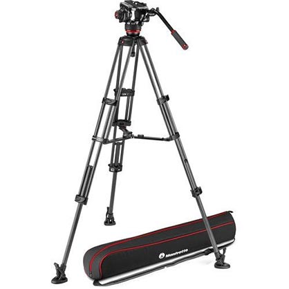 Manfrotto 540X Fluid Video Head and Carbon Twin Leg MS Tripod