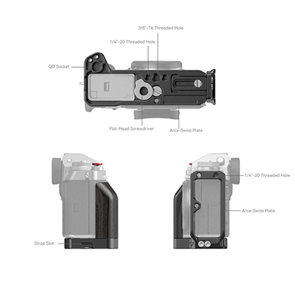1020452_B.jpg - SmallRig L Bracket for Fuji X-T5 4137 - Thumbnail 2