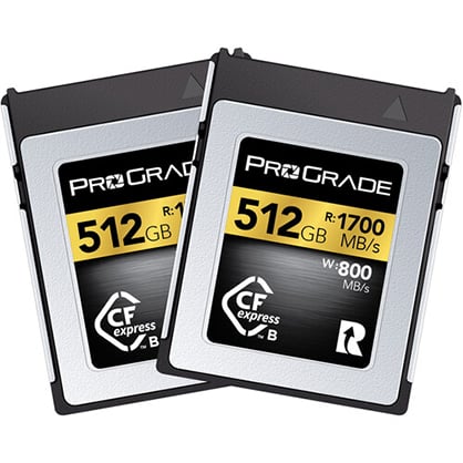 ProGrade Digital 512GB CFexpress 2.0 Type B Gold Memory Card (2-Pack)