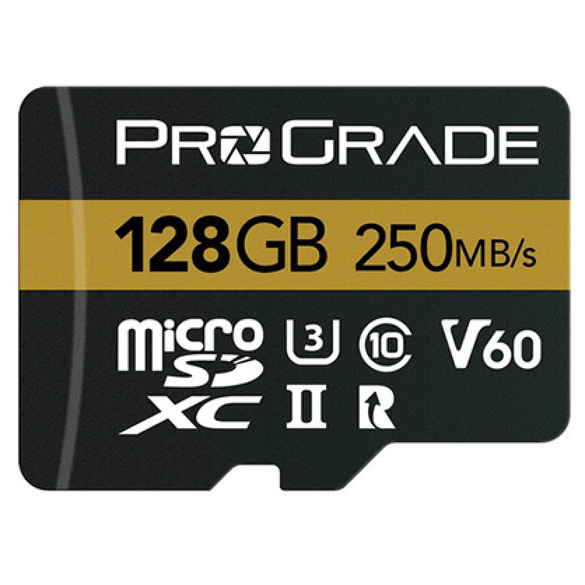 ProGrade 128GB V60 UHS-II microSDXC Memory Card with SD