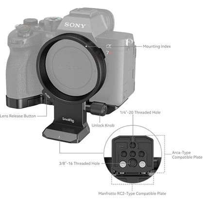 1021132_D.jpg - SmallRig Rotatable Horizontal-to-Vertical Mount Plate Kit for Sony a7R IV, a7R V - Image 4