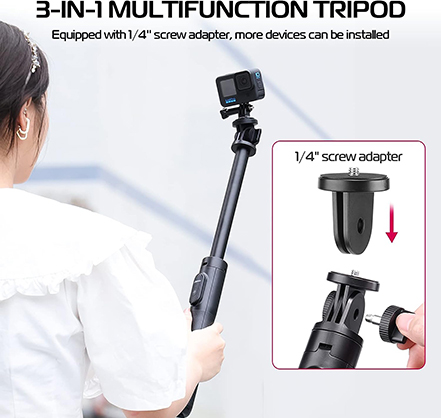 1021172_B.jpg - Ulanzi SK-03 Extendable Selfie Stick with Bluetooth Remote - Image 2