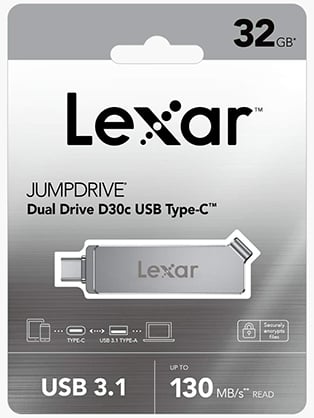 1021752_D.jpg - Lexar 32GB JumpDrive D30c USB 3.1 Dual Type-C and Type-A - Thumbnail 4