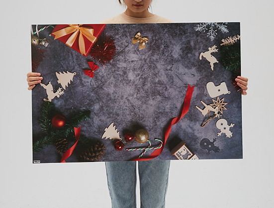 1022102_B.jpg - Krane 57x87cm 2 sides Backdrop XMAS - Image 2