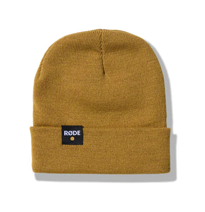 RODE Beanie - Classic Gold - Hat with Gold Logo - Best Available Image