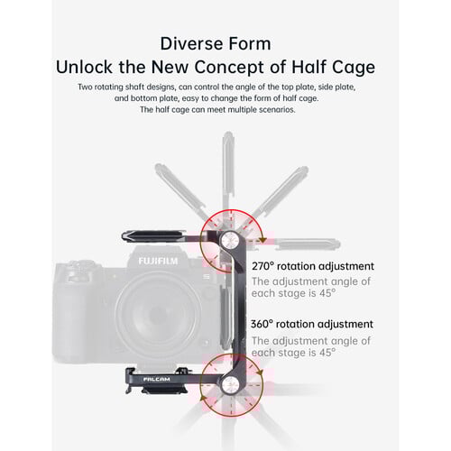 1022242_A.jpg - Ulanzi Falcam Quick Release Foldable Half Cage Kit for Select Cameras - Thumbnail 1