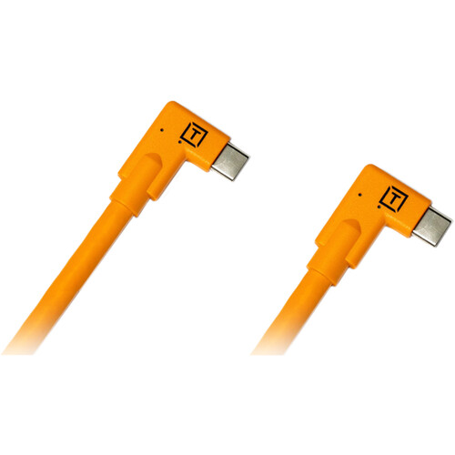 1023182_B.jpg - Tether Tools TetherPro Dual Right-Angle USB-C Cable 4.6 Metre Orange - Image 2