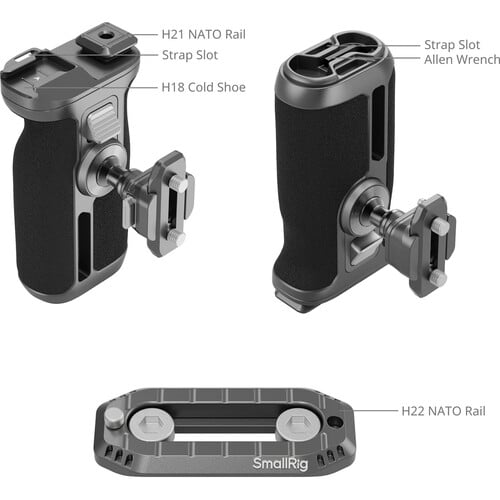 1023642_A.jpg - SmallRig HawkLock H21 Quick Release Rotating Side Handle Kit 4485 - Thumbnail 1