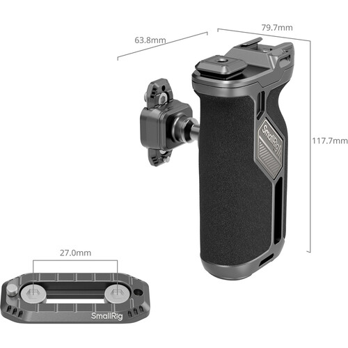 1023642_B.jpg - SmallRig HawkLock H21 Quick Release Rotating Side Handle Kit 4485 - Thumbnail 2