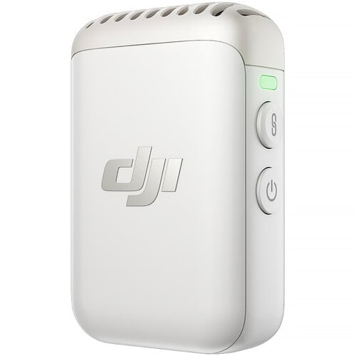 DJI Mic 2 Clip-On Transmitter/Recorder with Built-In Microphone 2.4 GHz White