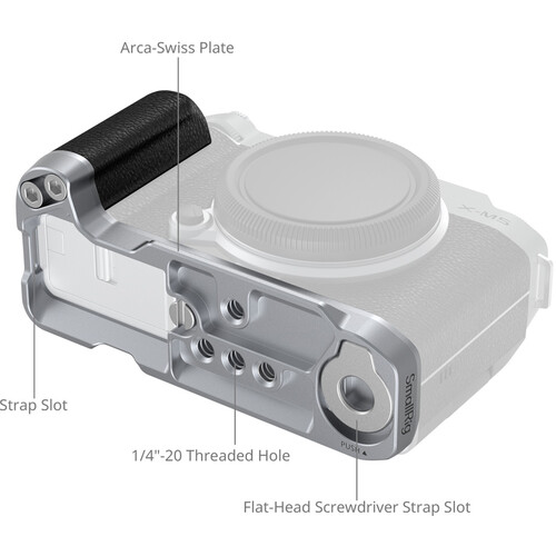 1024062_B.jpg - SmallRig L-Shape Mounting Plate with Silicone Handle FUJIFILM X-M5 Silver) 4875 - Image 2