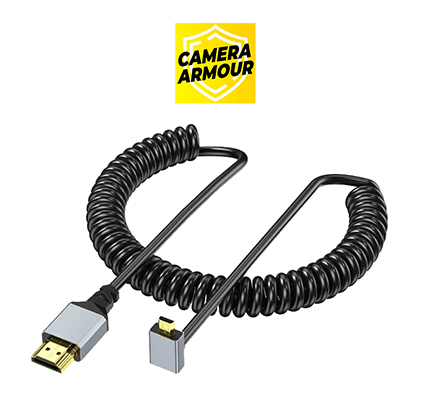 Camera Armour Coiled Down Micro-HDMI to HDMI Cable - Best Available Image