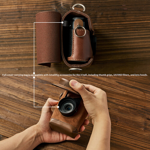1025202_B.jpg - SmallRig Leather Camera Case for FUJIFILM X half (Brown) 5218 - Image 2