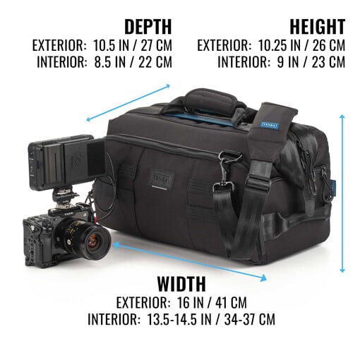 1025312_B.jpg - Tenba Cineluxe V2 Shoulder Bag 16 (Black, 18L) - Thumbnail 2