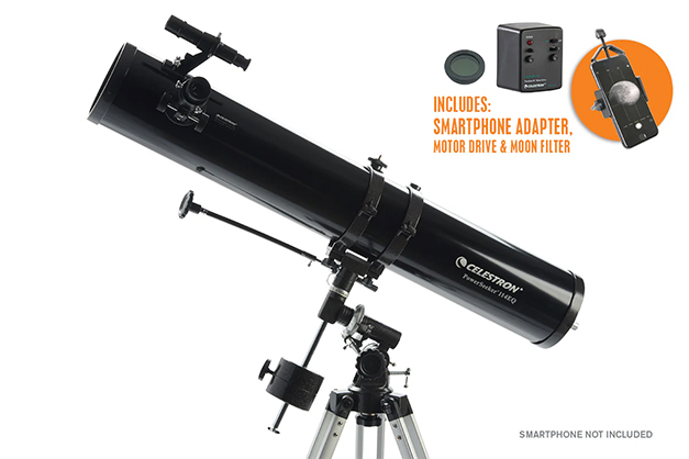 Celestron PowerSeeker 114EQ with Motor Drive and Phone Adapter - Best Available Image
