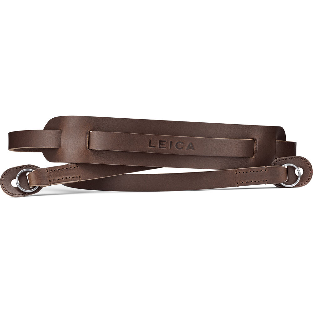 Leica M11-D Leather Carrying Strap (Dark Brown) - Best Available Image