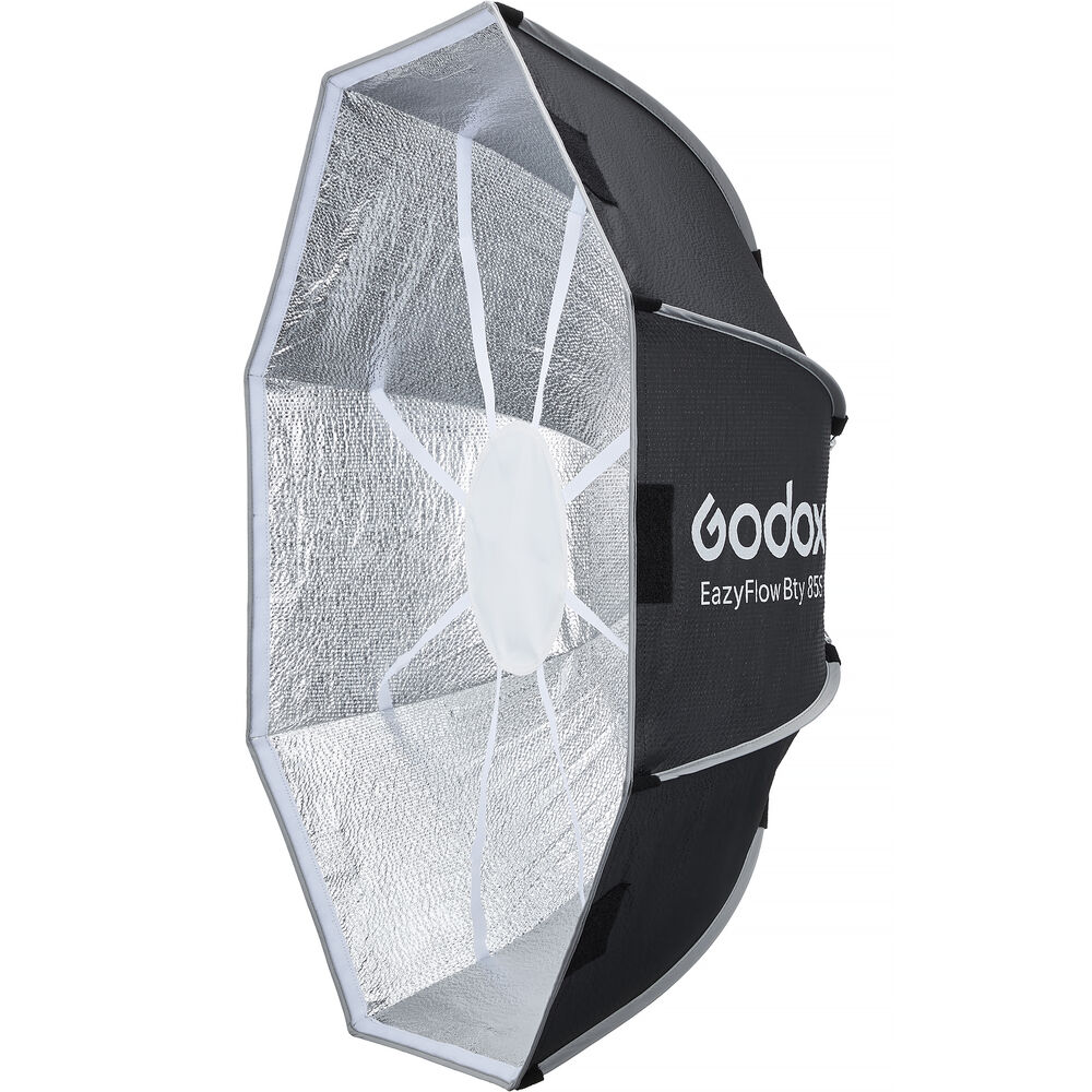1026982_A.jpg - Godox EazyFlow Bty 85S Collapsible Beauty Dish (Black/Silver, 85cm) - Image 1