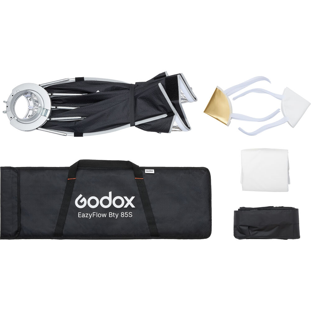 1026982_D.jpg - Godox EazyFlow Bty 85S Collapsible Beauty Dish (Black/Silver, 85cm) - Image 4