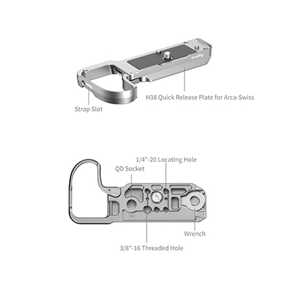 1027062_A.jpg - SmallRig Bottom Mount Plate for Nikon Z5IIC (Silver) 6696 - Image 1
