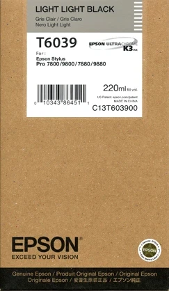 Best image for Epson 7800/9800 K3 Ultra-Chrome Pigment Ink Light Light Black (220ml)