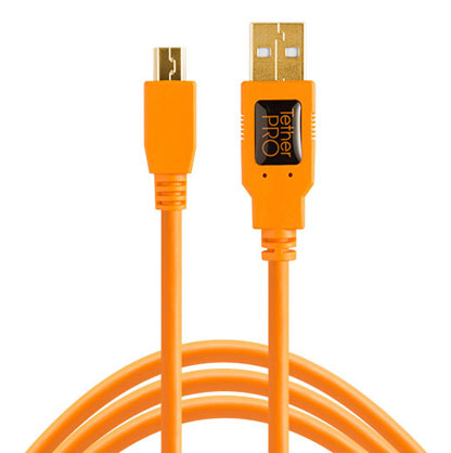 TetherPro USB 2.0 A Male to Mini-B 5 Pin-15Ft (4.6m) Gold Plated - Best Available Image