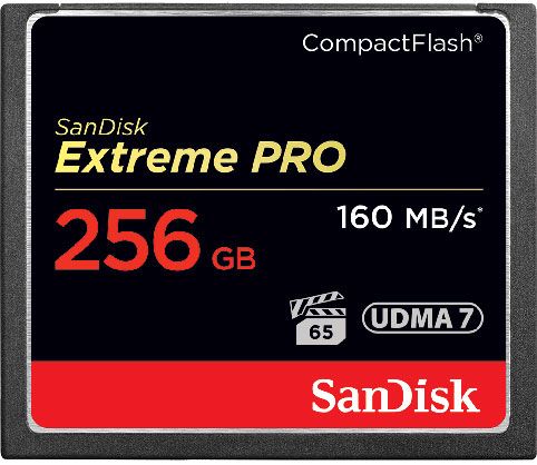 Sandisk Extreme Pro CF Compact Flash Card 256GB 160mbs