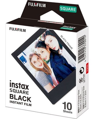 1014823_A.jpg - Fujifilm Instax Square Film 10pk Black - Image 1