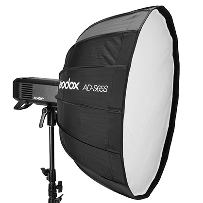 1015433_A.jpg - Godox AD-S65S Softbox w/grid for AD300 AD400PRO (Silver) - Image 1