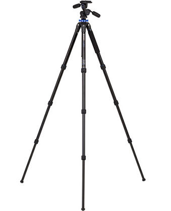 1015723_A.jpg - Benro TMA28AHD2 Series 2 Mach3 Aluminum Tripod with HD2 3-Way Pan/Tilt Head - Thumbnail 1