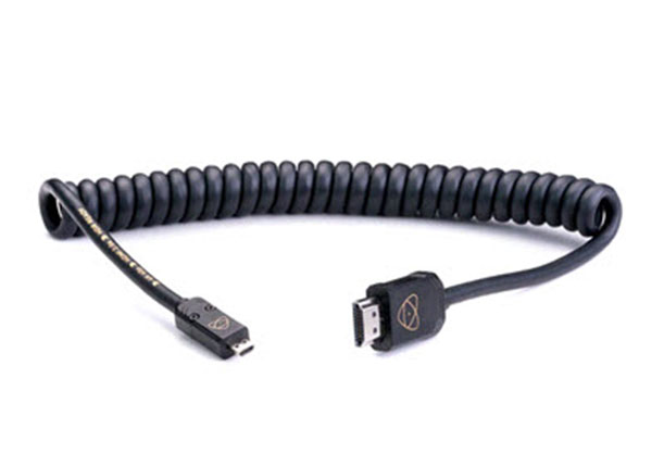 Atomos AtomFLEX Coiled Micro-HDMI to HDMI Cable (16 to 32") - Best Available Image