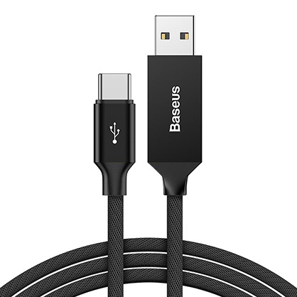 Baseus Horizontal Data Cable Type C With An Indicator Lamp 1 Metre - Best Available Image