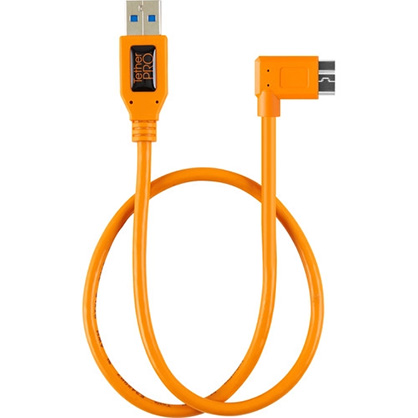 Best image for TetherPro USB 3.1 Gen 1 Type-A to Micro-B Right Angle Adapter Cable 50cm Orange