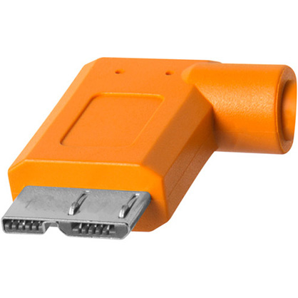 1020383_B.jpg - TetherPro USB 3.1 Gen 1 Type-A to Micro-B Right Angle Adapter Cable 50cm Orange
