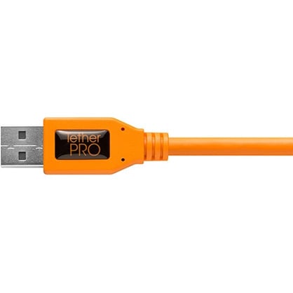 1020383_C.jpg - TetherPro USB 3.1 Gen 1 Type-A to Micro-B Right Angle Adapter Cable 50cm Orange - Thumbnail 3