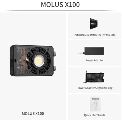 1021213_E.jpg - ZHIYUN MOLUS X100 Bi-Colour Pocket COB Monolight Single - Thumbnail 5