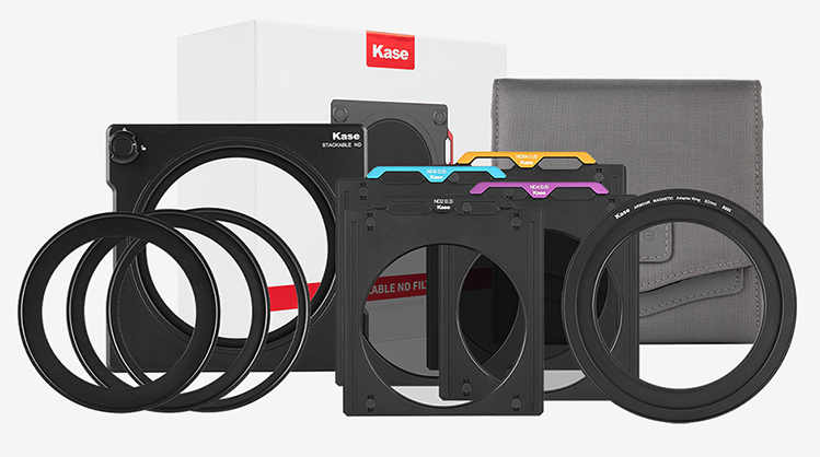 Kase Stackable ND Filter Master Kit ND2 ND4 ND8 ND64 + Adapters