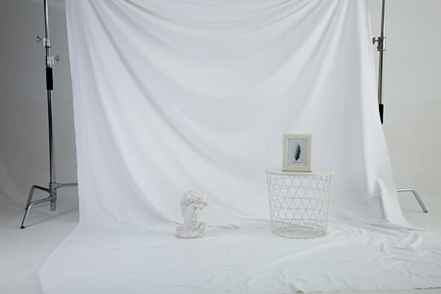 1022083_A.jpg - Krane OT-BG23 Fabric Backdrop 2x3m White - Image 1