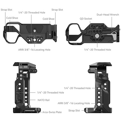 1022103_C.jpg - SmallRig Full Camera Cage for Sony a7 III and a7R III 2087D - Image 3
