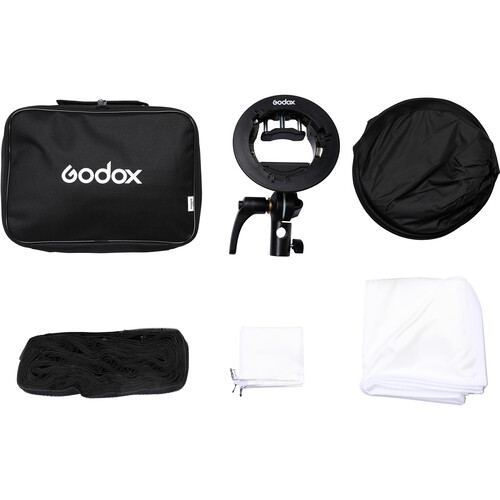 1022353_B.jpg - Godox S2 Speedlite Bracket with Softbox, Grid and Carrying Bag Kit