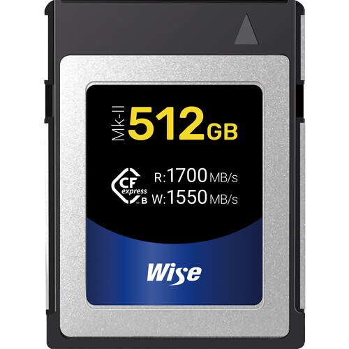 Wise 512GB CFX-B Series Mark II CFexpress Type B Memory Card