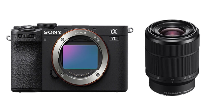 Sony a7C II Mirrorless Camera + 28-70mm Lens Kit Black+ Bonus Travel Tripod
