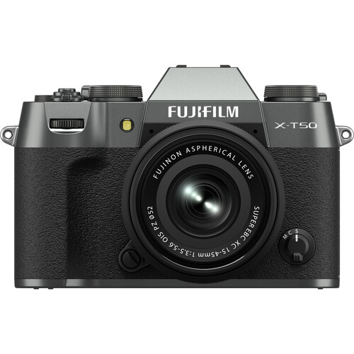 FUJIFILM X-T50 Mirrorless Camera with 15-45mm f/3.5-5.6 Lens (Charcoal Silver) - Best Available Image