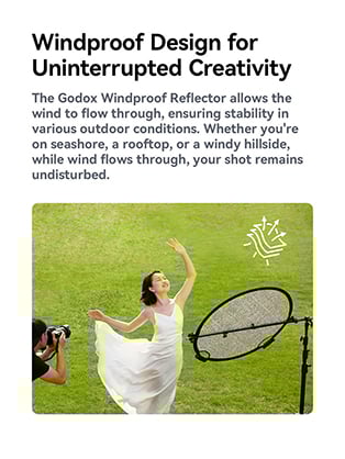 1023813_B.jpg - Godox W-RFT130 132cm (52") Collapsible Windproof Reflector - Thumbnail 2
